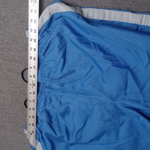 Nike Swim Trunks Shorts Women's XL Blue Silver Swoosh Lined Performance Joggers - Picture 2 of 7